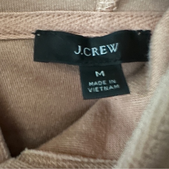 J.Crew Blush Relaxed Velour Hoodie Pullover Bronzed Clay M - Picture 5 of 5